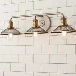Retro Warehouse Shade Vanity Light - 3 Light