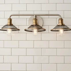 Retro Warehouse Shade Vanity Light - 3 Light