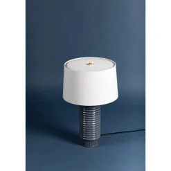 Ribbed Ceramic Table Lamp