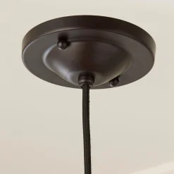 Ribbed Dome Mercury Glass Shade Pendant Light