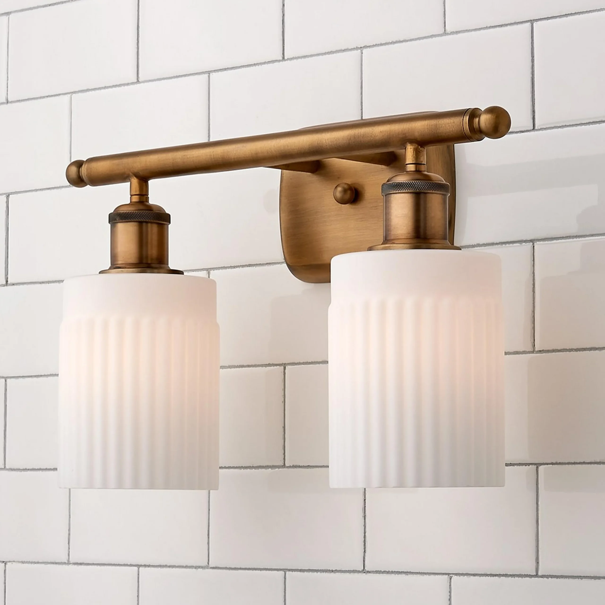 Ridged Austin Vanity Light - 2 Light