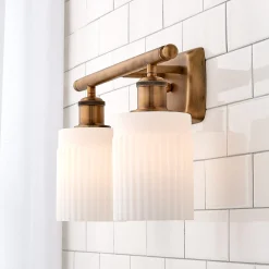 Ridged Austin Vanity Light - 2 Light
