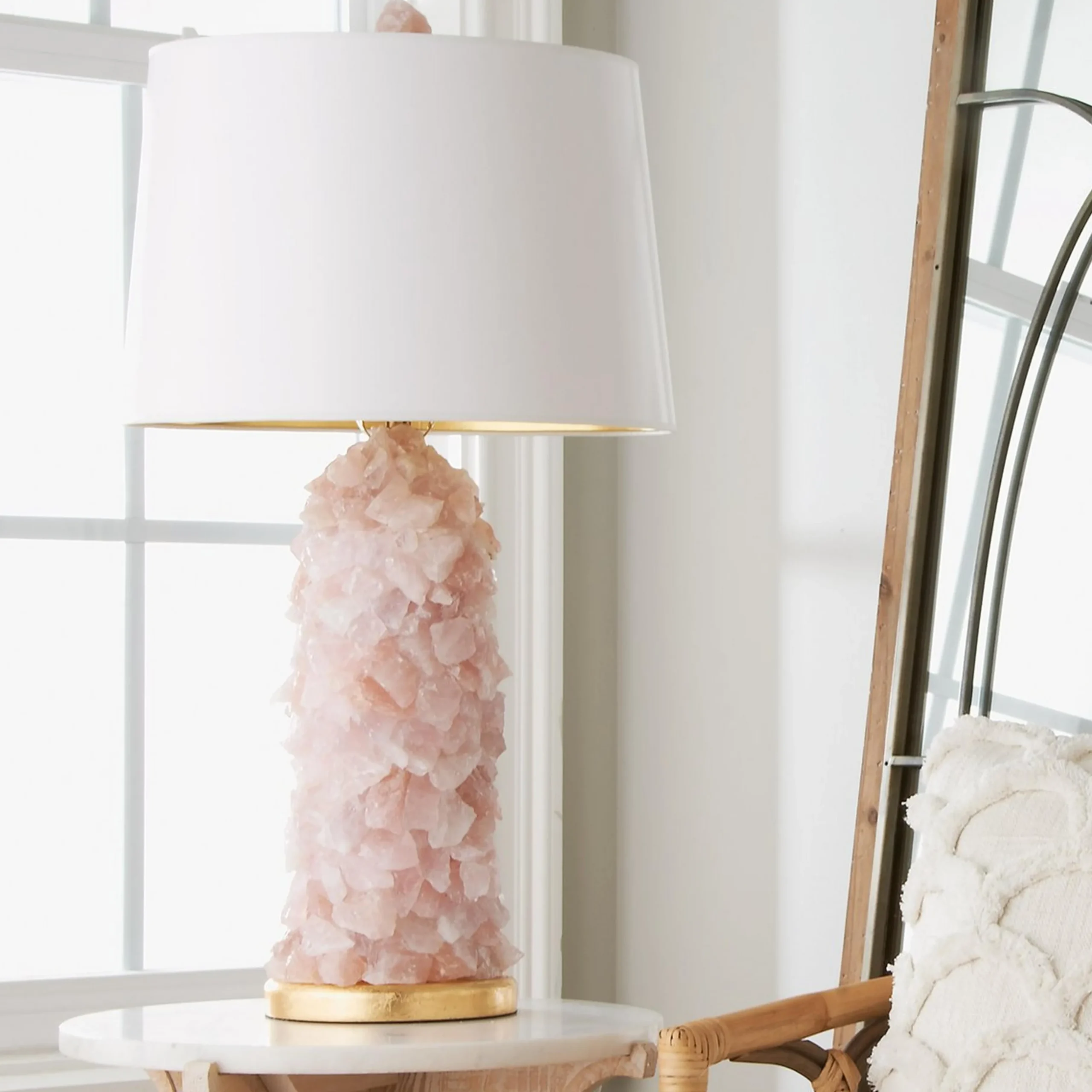 Rock Crystal Quartz Table Lamp