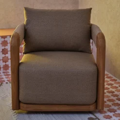 Rope Arm Outdoor Swivel Chair