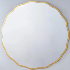 Round Gilded Scallop Mirror - Small