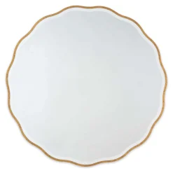 Round Gilded Scallop Mirror - Large