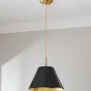 Ruffled Edge Hammered Metal Pendant