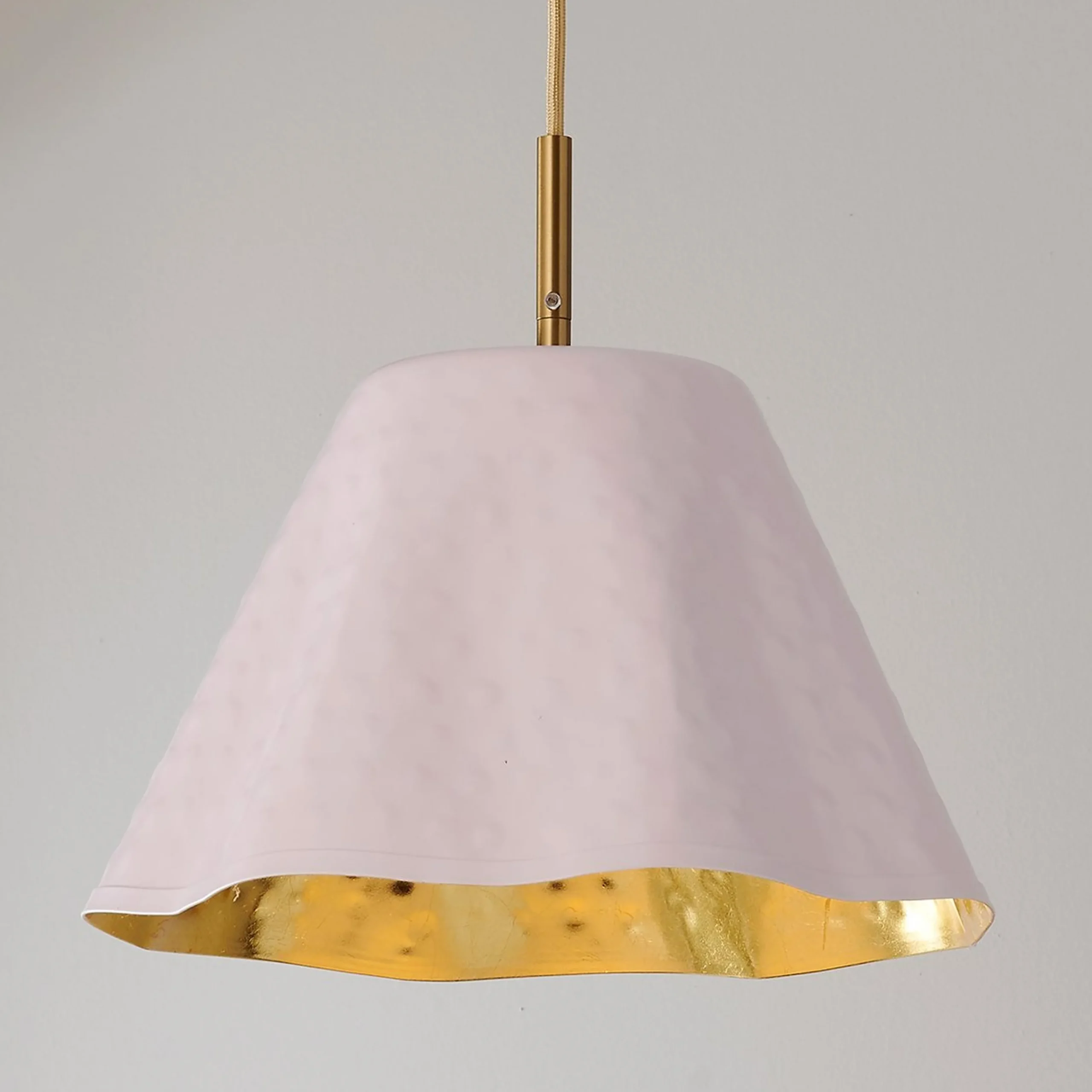 Ruffled Edge Hammered Metal Pendant