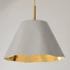 Ruffled Edge Hammered Metal Pendant