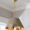 Ruffled Edge Hammered Metal Pendant