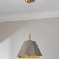 Ruffled Edge Hammered Metal Pendant
