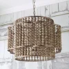 Rustic Beaded Layered Petal Chandelier