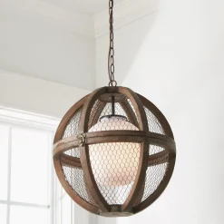 Rustic Floating Pearl Pendant Chandelier