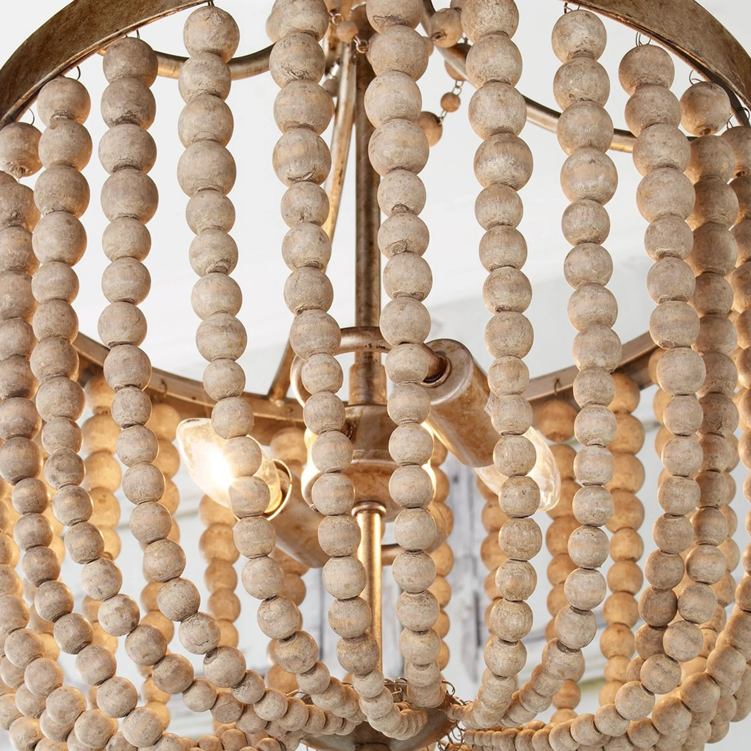 Rustic Glam Draped Mini Chandelier - 2 Light