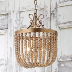 Rustic Glam Draped Mini Chandelier - 2 Light