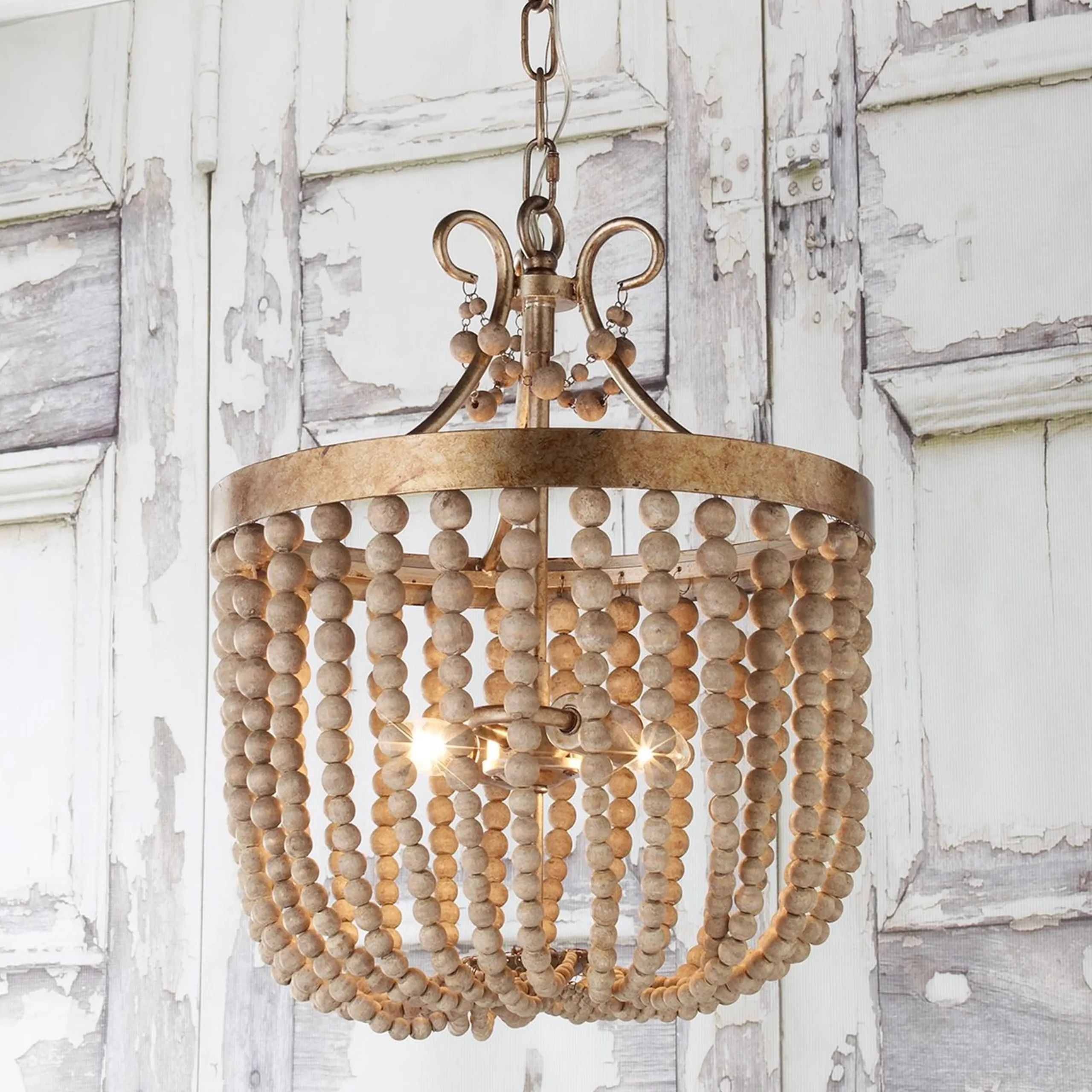 Rustic Glam Draped Mini Chandelier - 2 Light