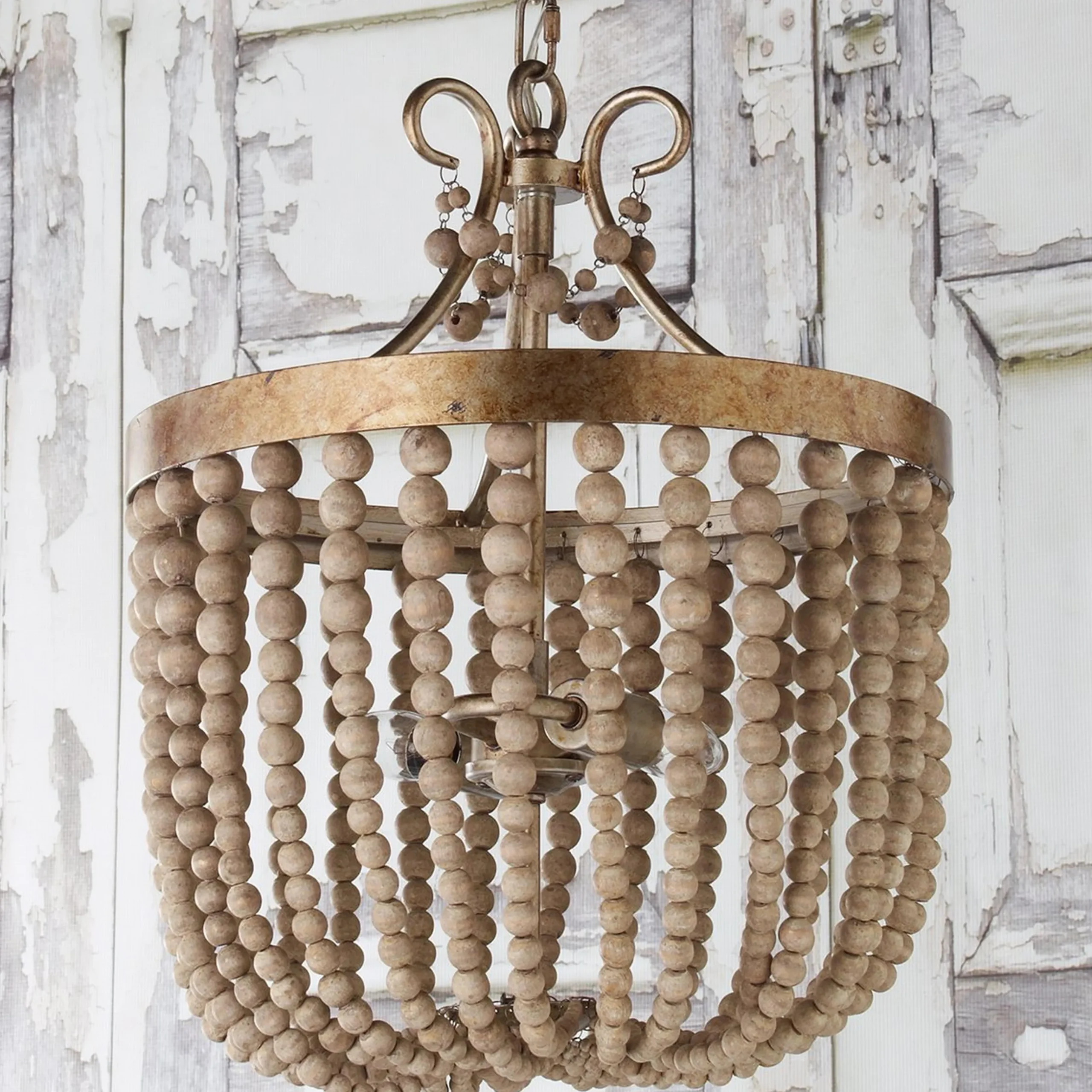 Rustic Glam Draped Mini Chandelier - 2 Light