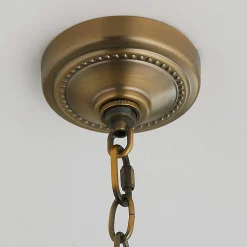 Rustic Metal Strap Globe Lantern - Double 3 Light