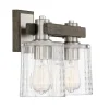 Rustic Ripple Glass Vanity Light - 2 Light