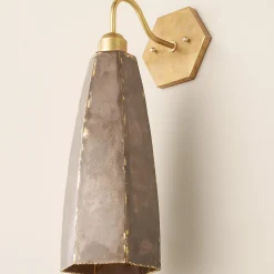 Rustic Steel Hexagon Sconce