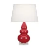 Sassy Ceramic Table Lamp - Lucite Base