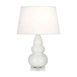 Sassy Ceramic Table Lamp - Lucite Base