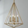Satin Brass Prism Lantern - Medium