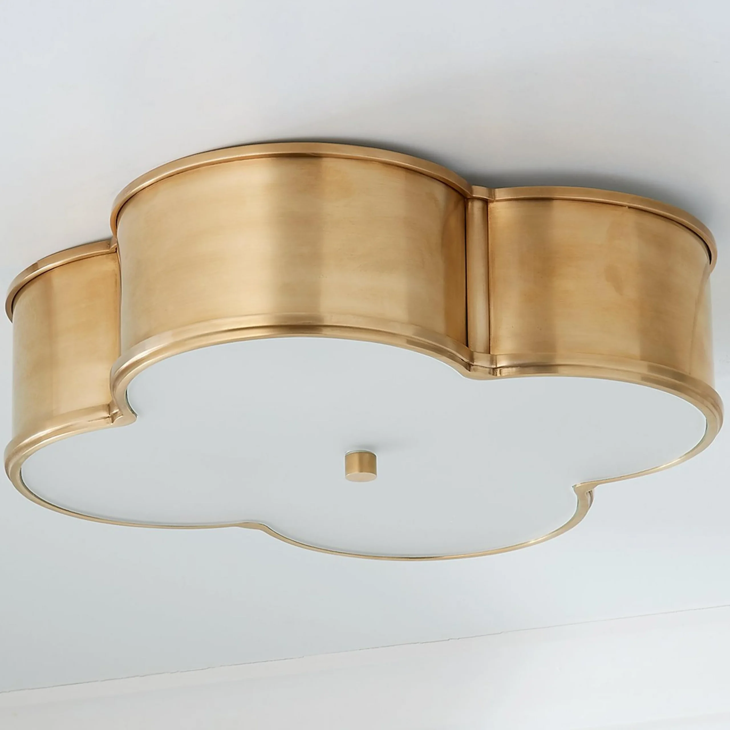 Scalloped Metal Ceiling Light - Large