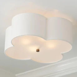 Scalloped Shade Semi-Flush Ceiling Light - 4 light