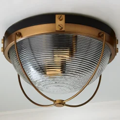 Seafarer Ribbed Glass Ceiling Light
