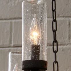 Seeded Contrast Outdoor Ring Chandelier - 9 Light