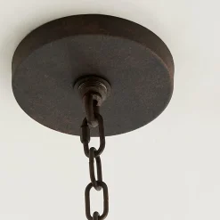 Seeded Contrast Outdoor Ring Chandelier - 6 Light