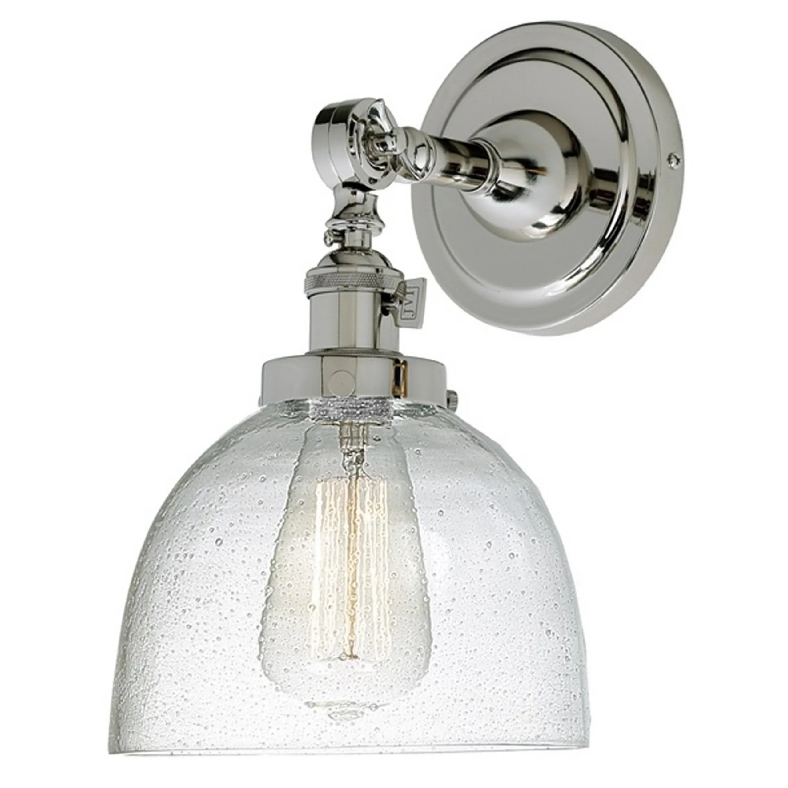 Seeded Glass Dome Single Swing Arm