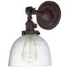 Seeded Glass Dome Single Swing Arm