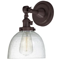 Seeded Glass Dome Single Swing Arm