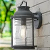 Seeded Glass Jar Outdoor Sconce - Medium