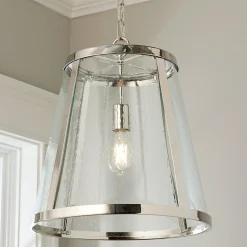 Seeded Glass Transitional Pendant - Medium