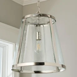 Seeded Glass Transitional Pendant - Medium