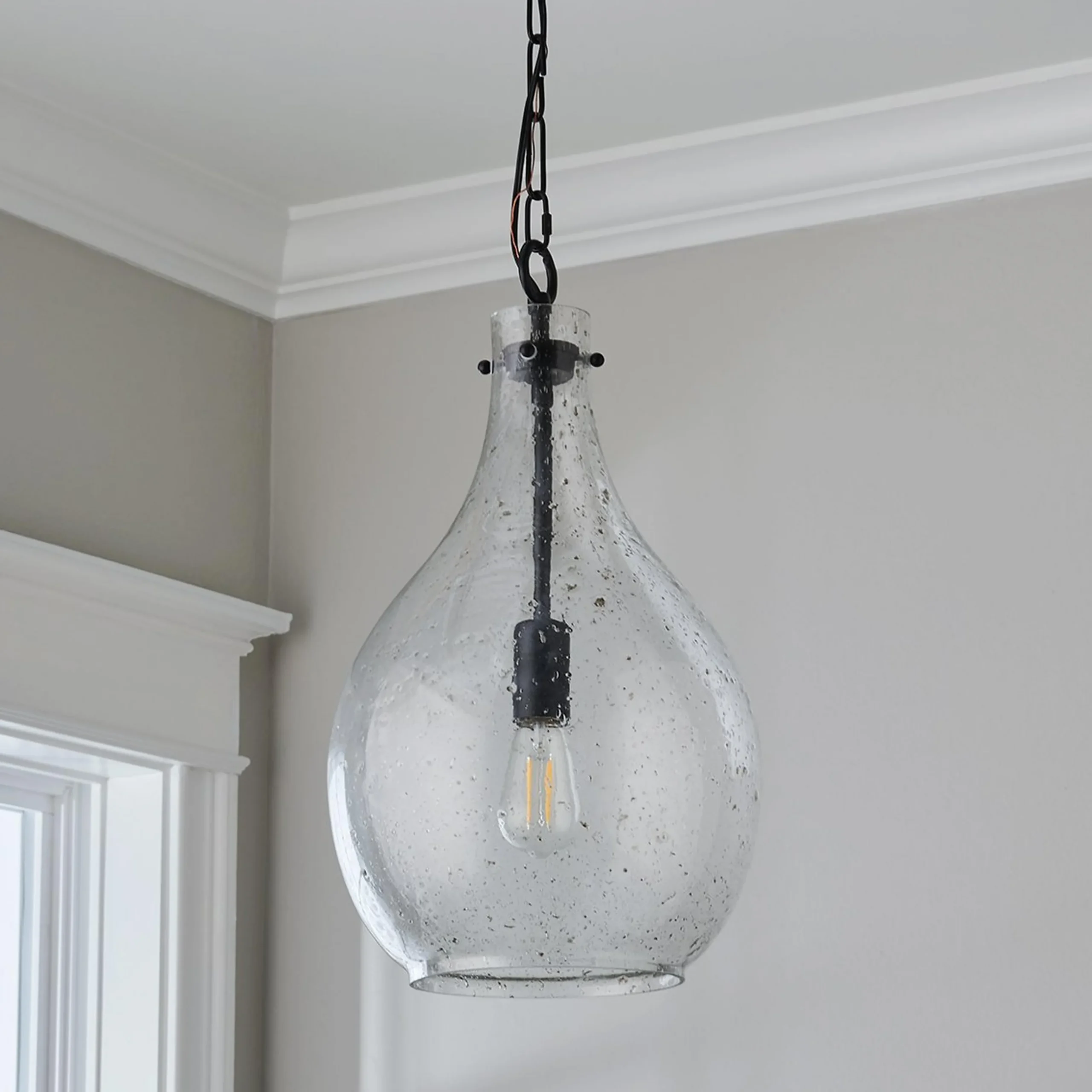 Seeded Raindrop Pendant
