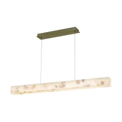 Septimus Linear Island Chandelier - Genuine Alabaster