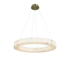 Septimus Ring Chandelier - Large - Faux Alabaster