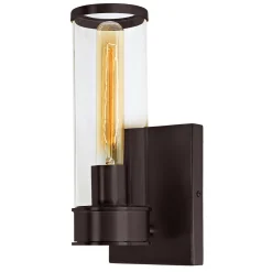 Simple Glass Cylinder Sconce - 1 Light
