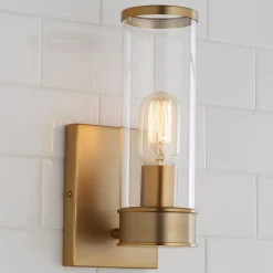 Simple Glass Cylinder Sconce - 1 Light