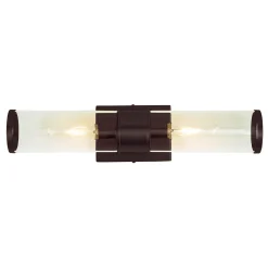 Simple Glass Cylinder Sconce - 2 Light