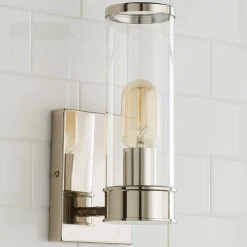 Simple Glass Cylinder Sconce - 1 Light