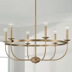 Simply Blake Basket Chandelier - 6 Light