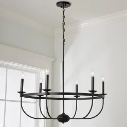 Simply Blake Basket Chandelier - 6 Light