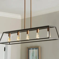 Sleek Minimalist Island Chandelier - 5 Light