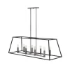 Sleek Minimalist Island Chandelier - 8 Light