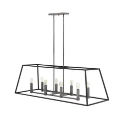 Sleek Minimalist Island Chandelier - 8 Light